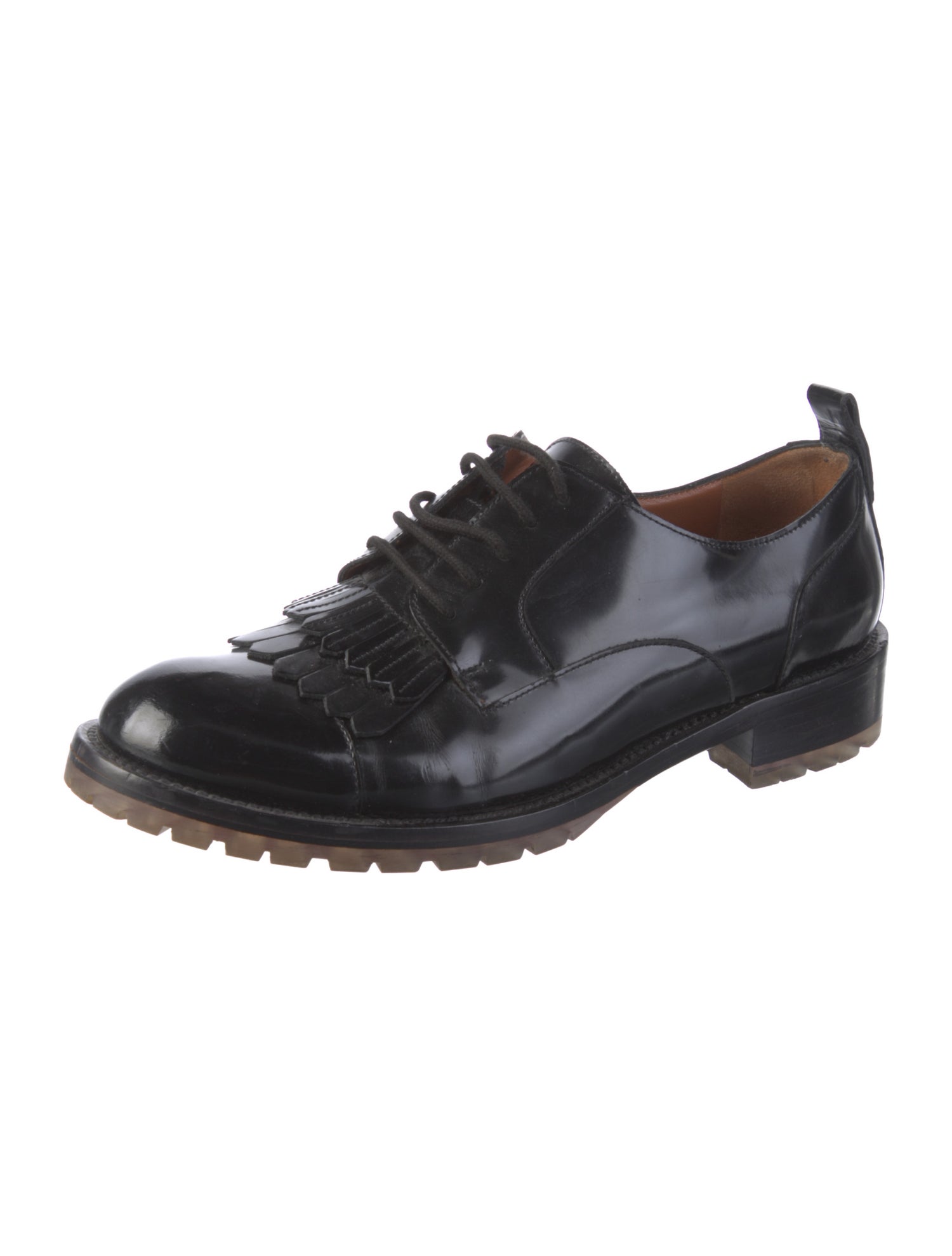 Valentino Rockstud Accents Patent Leather Oxfords